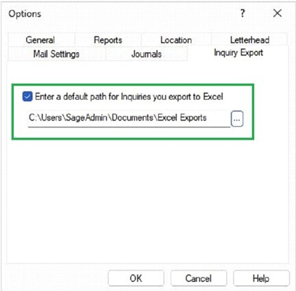 Sage 300 CRE 25.2 Updates_Inquiry Export Tab