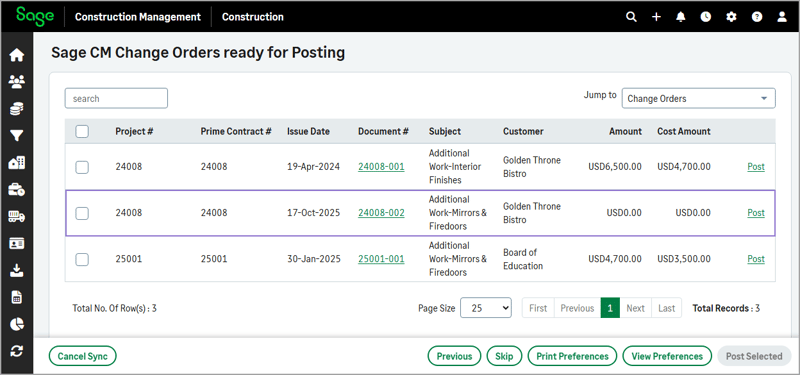 SCM 2025 R3_ALS100CPostZeroCostBudgetChangeOrder