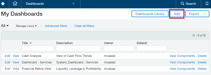 How to Create User Dashboards in Sage Intacct