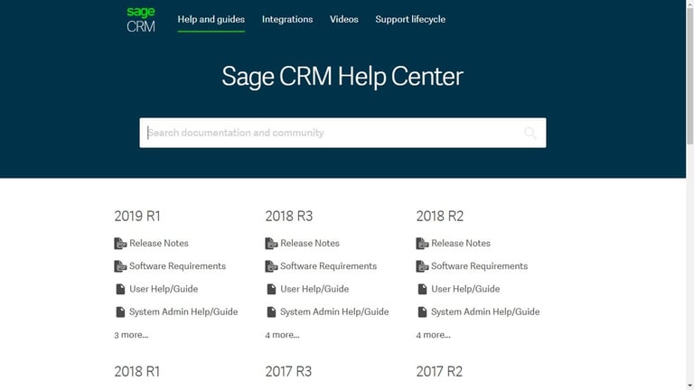 Sage CRM Help Center