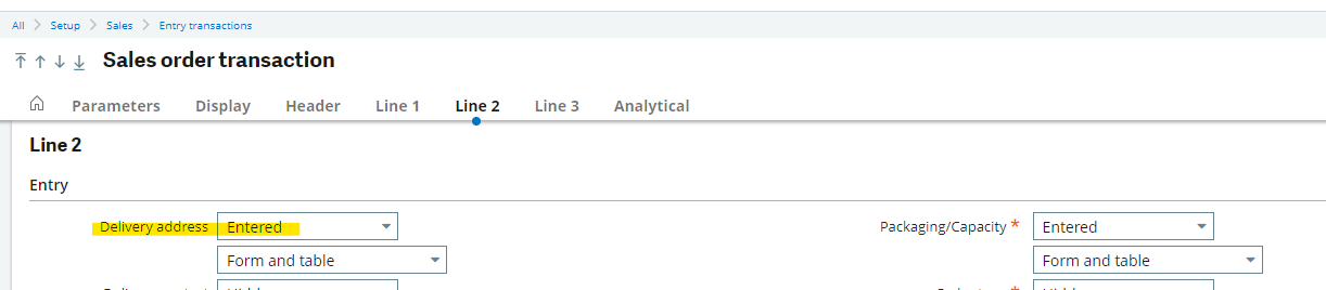 Sales Order Transaction - Delivery Address