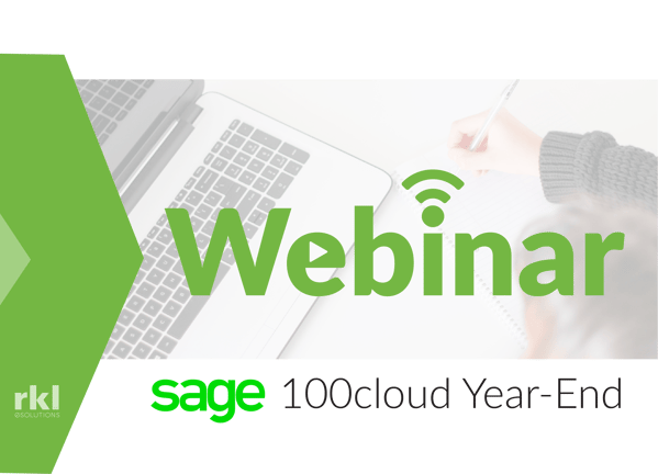 Webinar - Sage 100 year end