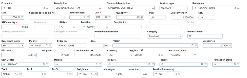 How to Process a Purchase Return in Sage X3
