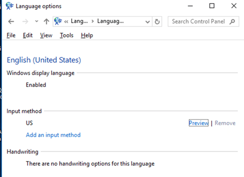 language options