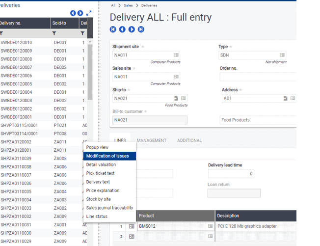 Sage EM Modification of Issues