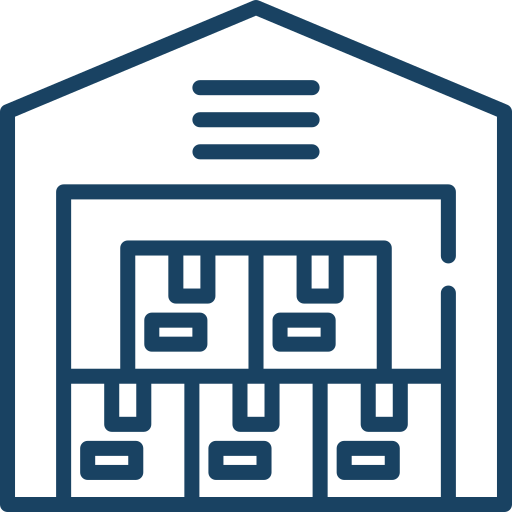 warehouse with inventory count