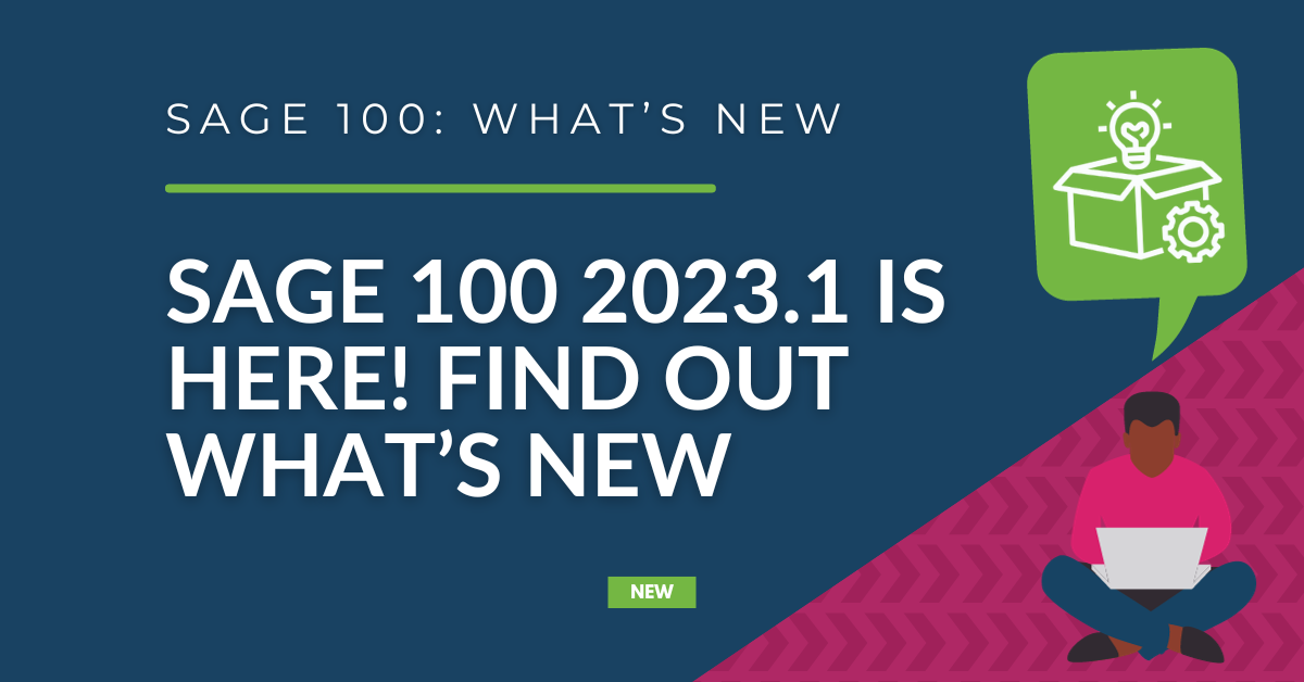 Sage 100 2023.1 banner