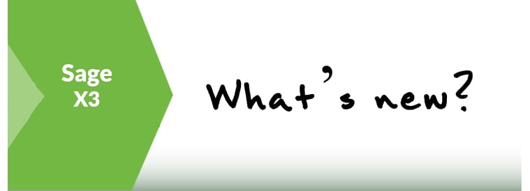 Sage X3-What's New