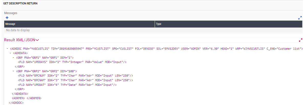 web services XLM description